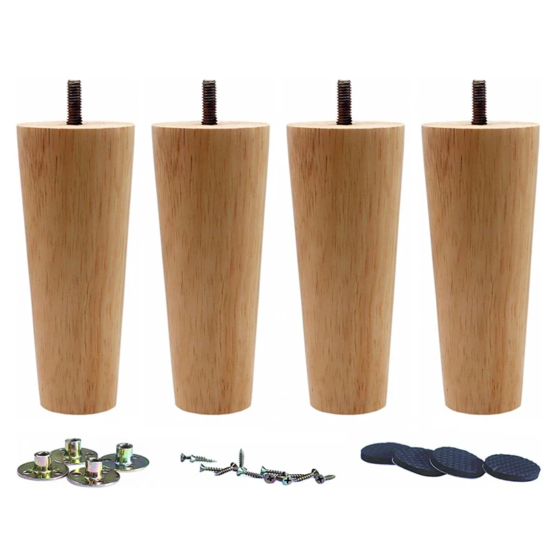 JUANA Furniture Leg Round Solid Wood Replacement Leg Very Suitable For Table Sofa Bed Coffee Table Leg