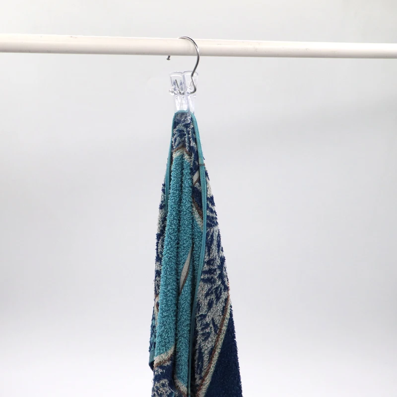 High quality manufacture plastic transparent clip with hook customized plastic clip