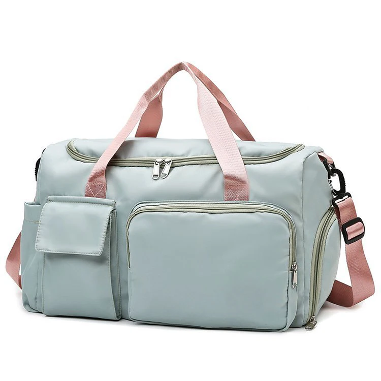 Customized Logo Large Capacity Pink Duffle Bags Gym Women Waterproof Sports Travel Bag for Fitness Outdoor