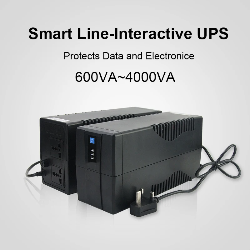 emergency 1000va   back up power supply storage  battery uninterrupted 220V 240V Pure Sine Wave UPS for CCTV alarm system