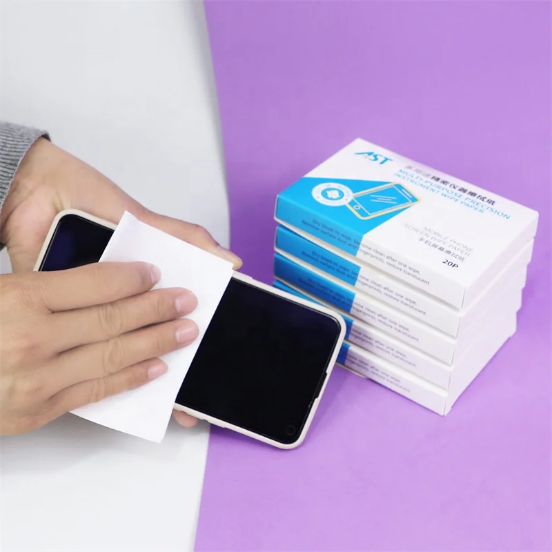 Excellent wet/dry clean wipes, dustfree paper 100 % Woodpulp Cleaning Paper Fiber Optical lens screen glasses Tissue Paper