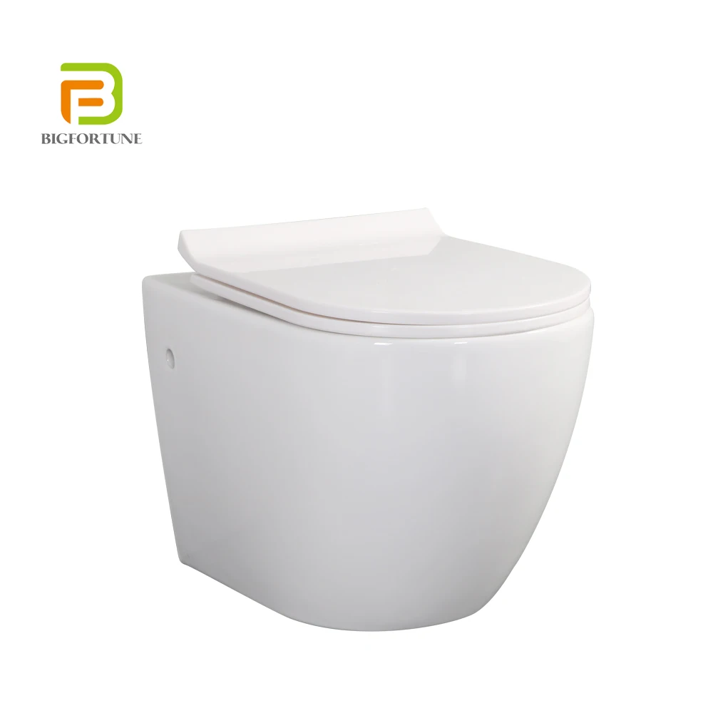 High end european ceramic wall hung wc toilets rimless modern Gravity Flush Wall mounted hanging toilet