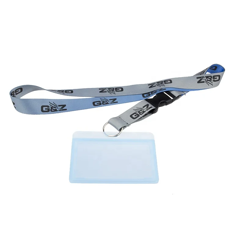 Polyester Lanyard Custom Printable Logo Neck Retractable ID Yoyo Badge Reel Plastic Card Holder Lanyard With Card Holder