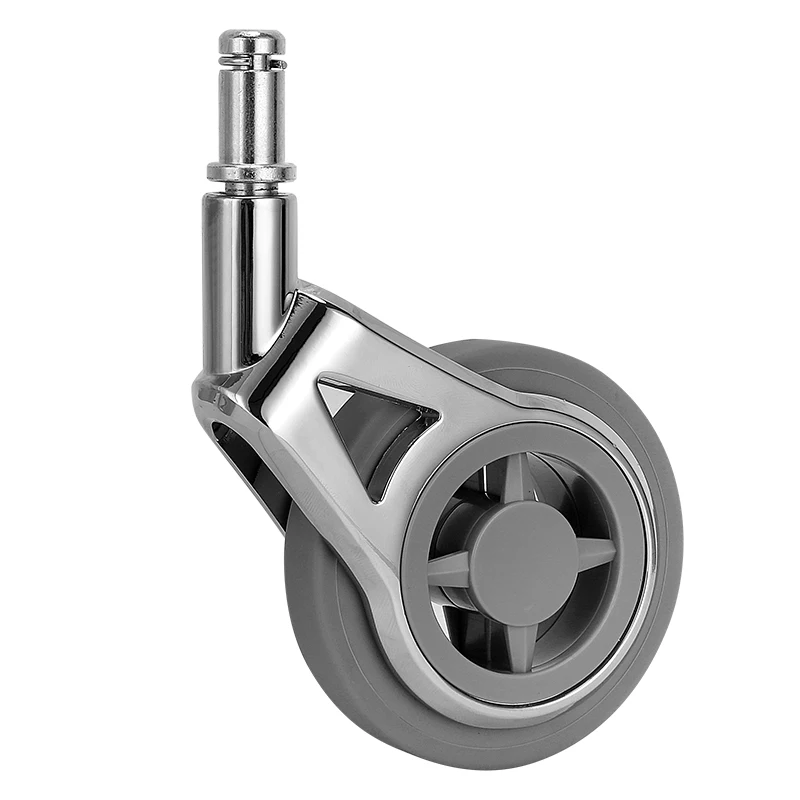 Office Chair Wheels Caster  Soft PU Rubber Wheels Substitute-Heavy Load Support Durable Ball Bearings (5 pcs/set)