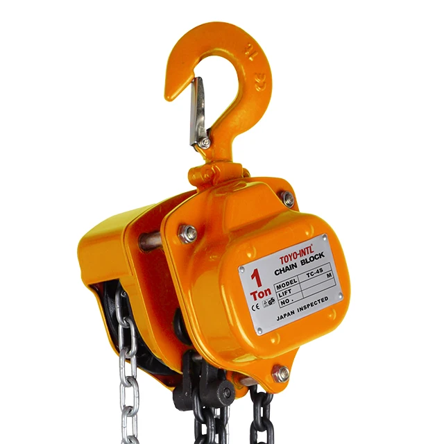 TOYO-INTL VC-A Type 0.5 Ton 1 2 5 Manual Chain Block Hand Hoist for Truss