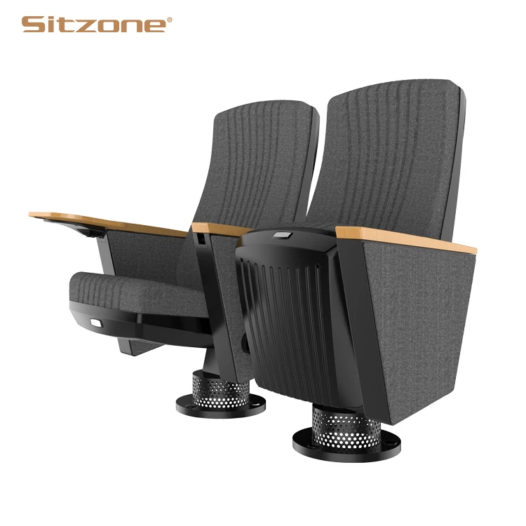 Cheap wood armrest theater seating cinema chair movie stadium folding auditorium chair