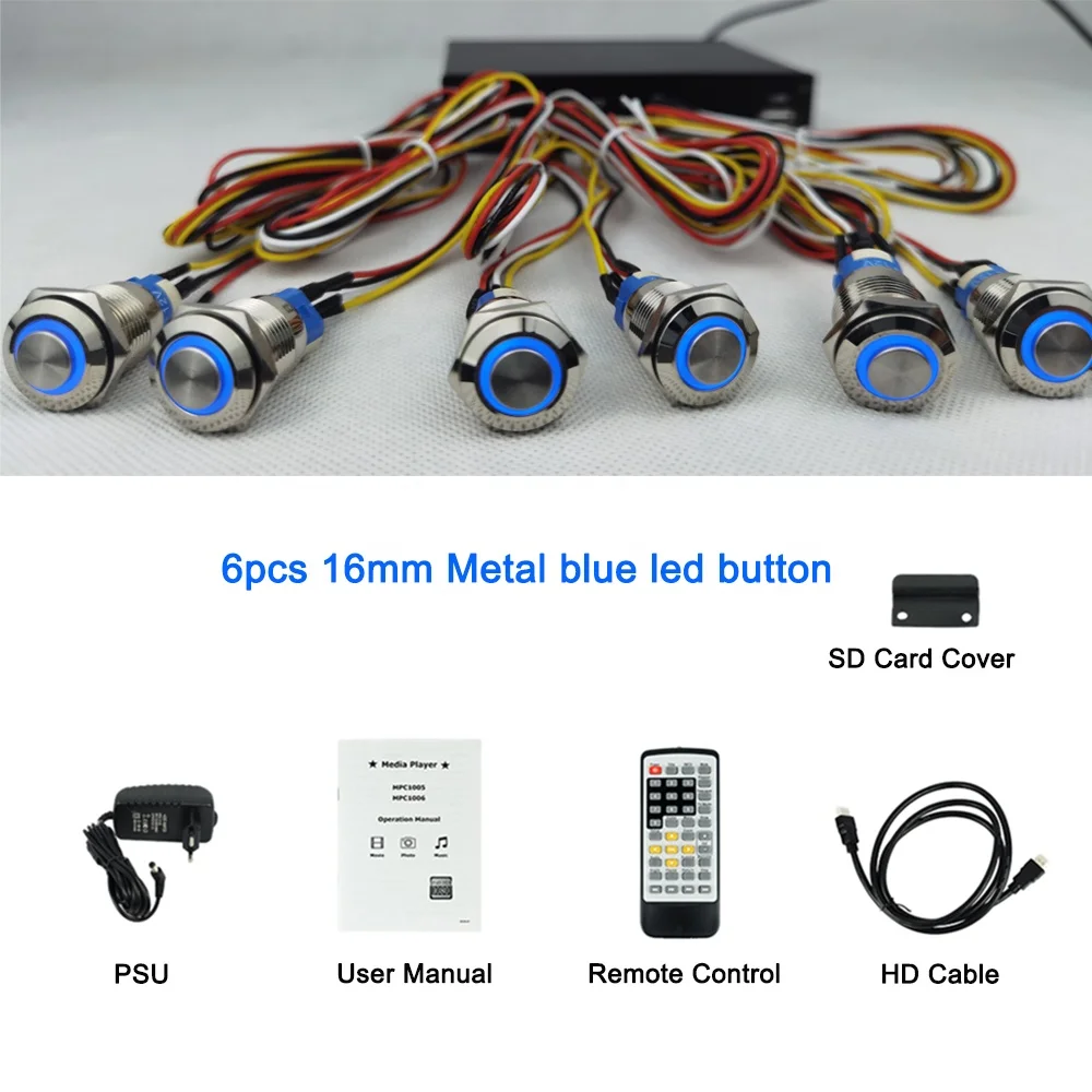 MPC1005-6 OEM ODM ручная пресс-форма для интерактивных DC12V RS232 серийный дистанционный пульт светодиодные лампы Кнопка видео медиа-плеер