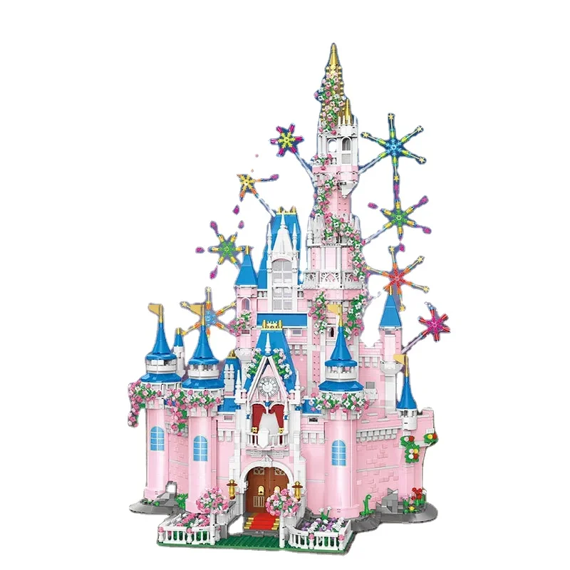 Balody Blocks Beautiful Prince Pink Castle Building Bricks Fairy Tale Brinquedos DIY Kids Toy New Year Present Decoration 21221