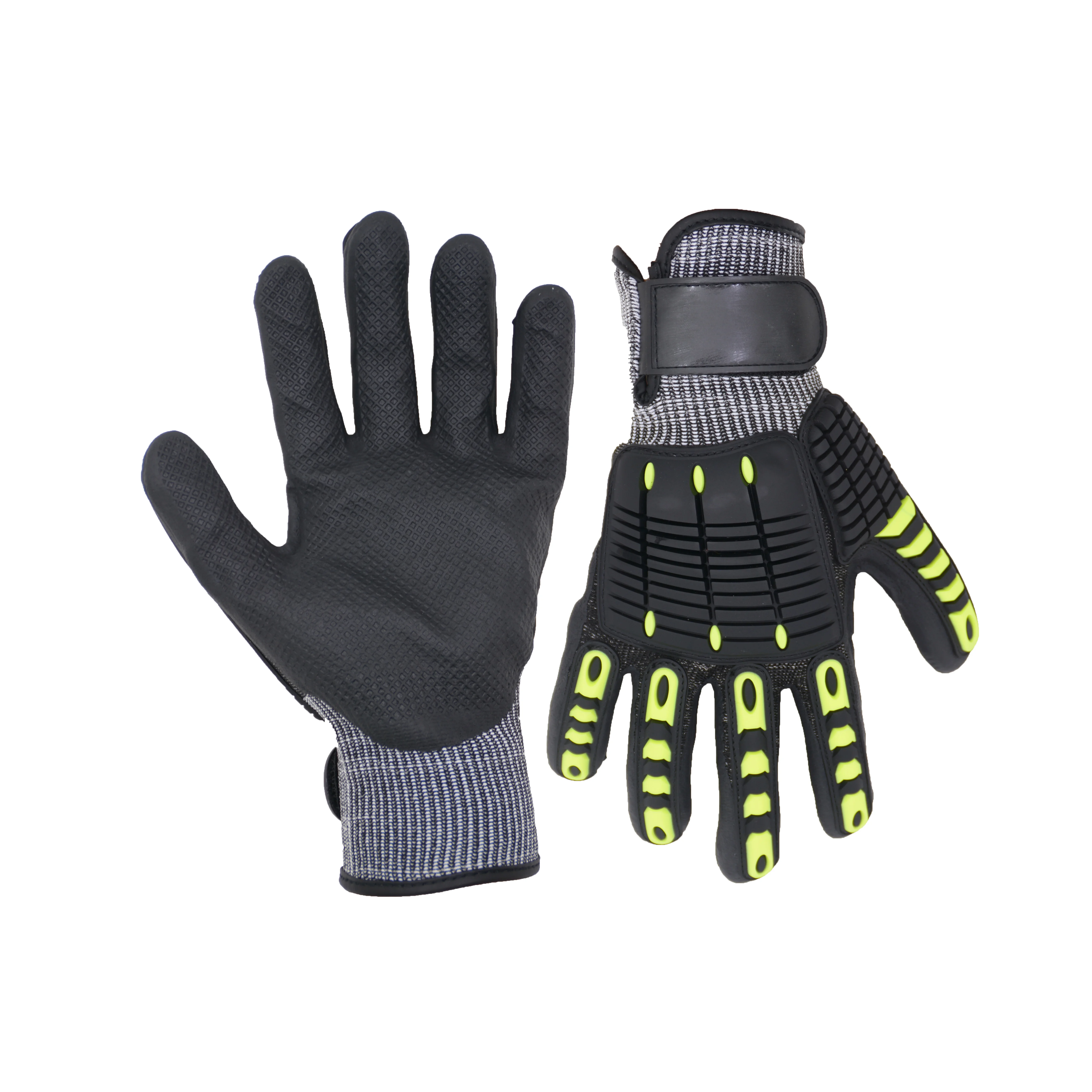 HANDLANDY Safety Working Dipped Cut Resistant Gloves dipping machine,steel cut resistant liner grip gloves