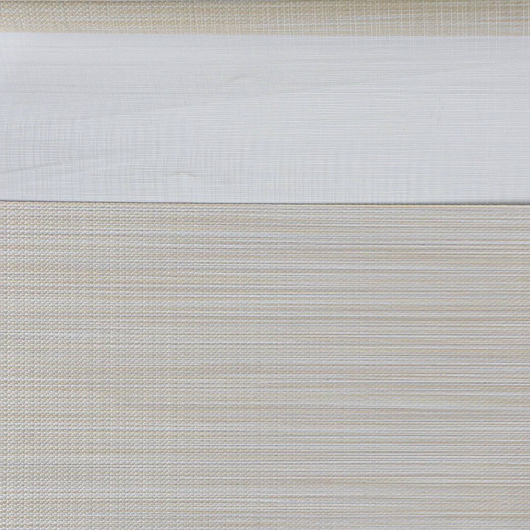 BL33 100% Polyester imitated hemp Natural Style Pleated Zebra Blinds Fabric