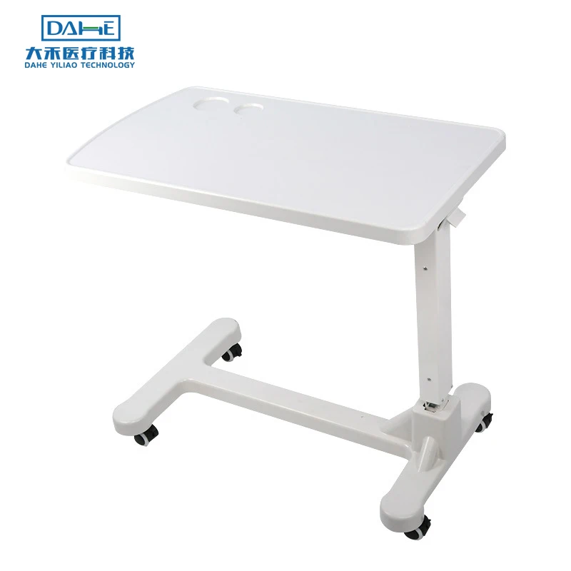 
Medical furniture manufacturer ABS plastic hospital equipment medical service bed table with wheels 