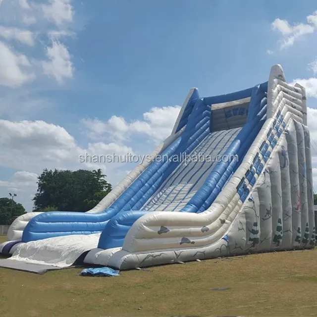 amusement park hot-sale Inflatable Dry Slide Cheap Jumping Bed giant Bouncy Castle with water Slide