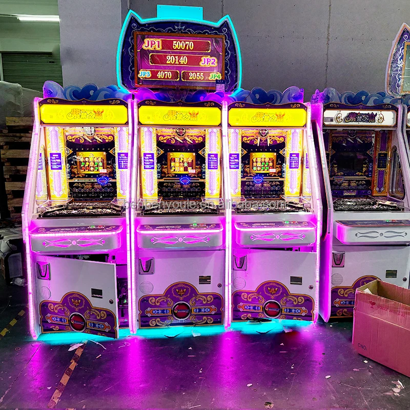 Hot Sale Win Prize Lottery Ticket Arcade Game Machine Professional  Indoor Adult Metal Coin Pusher Machine For Sale