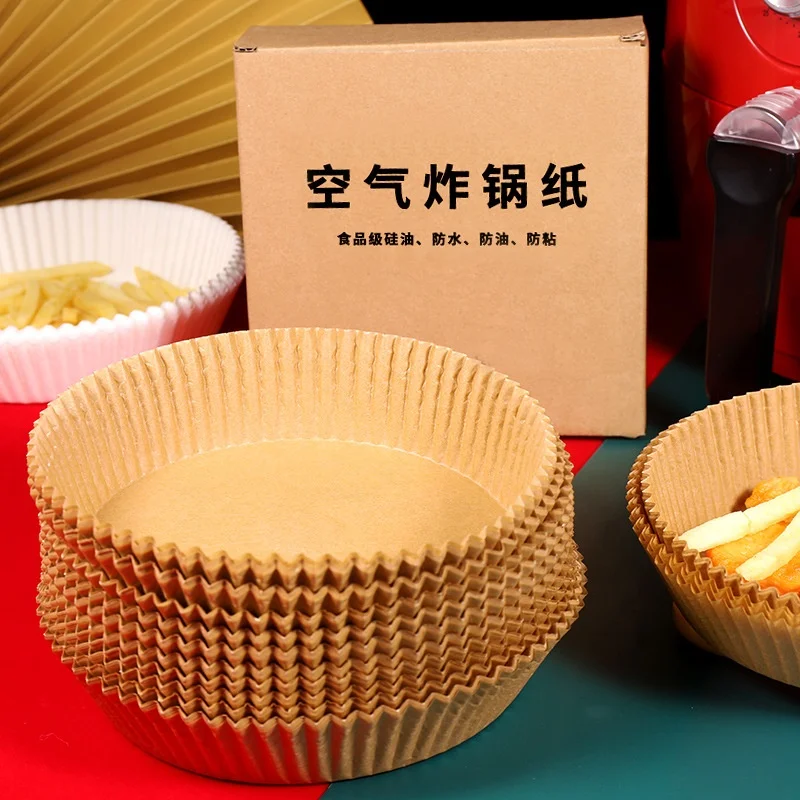 50pcs/100pcs per bag Non-stick Basket Mat Frying Pan Dutch Oven Greaseproof Disposable Paper Liner For Airfryler use