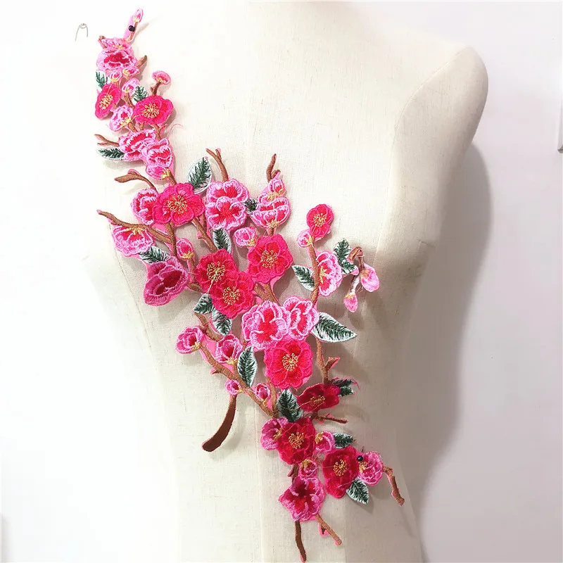 5 color in stock  Flower Applique Big Plum Blossom Small Slice of Plum Blossom Iron On Patch