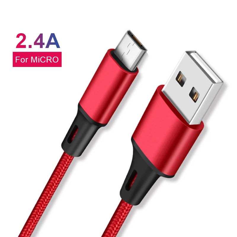100cm fast charging multi funtion nylon braided usb cable 2.4A android micro usb type-c usb data cable for iphone 11