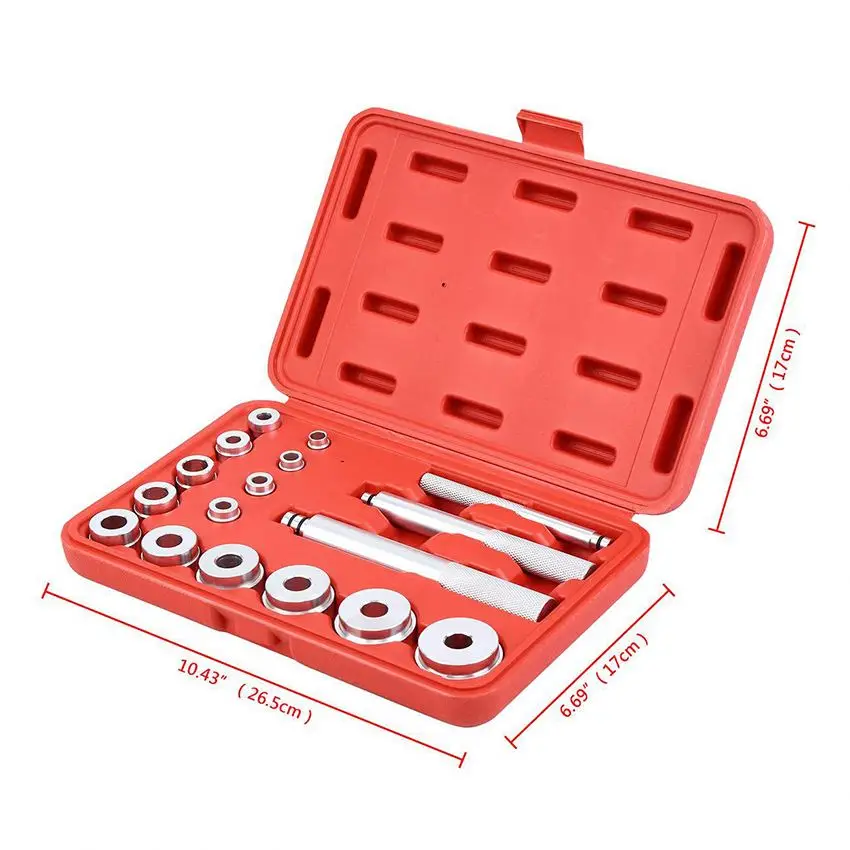 Factory price 17pcs Aluminum Wheel Bearing Race Seal Driver Setting Garage Tools Kit