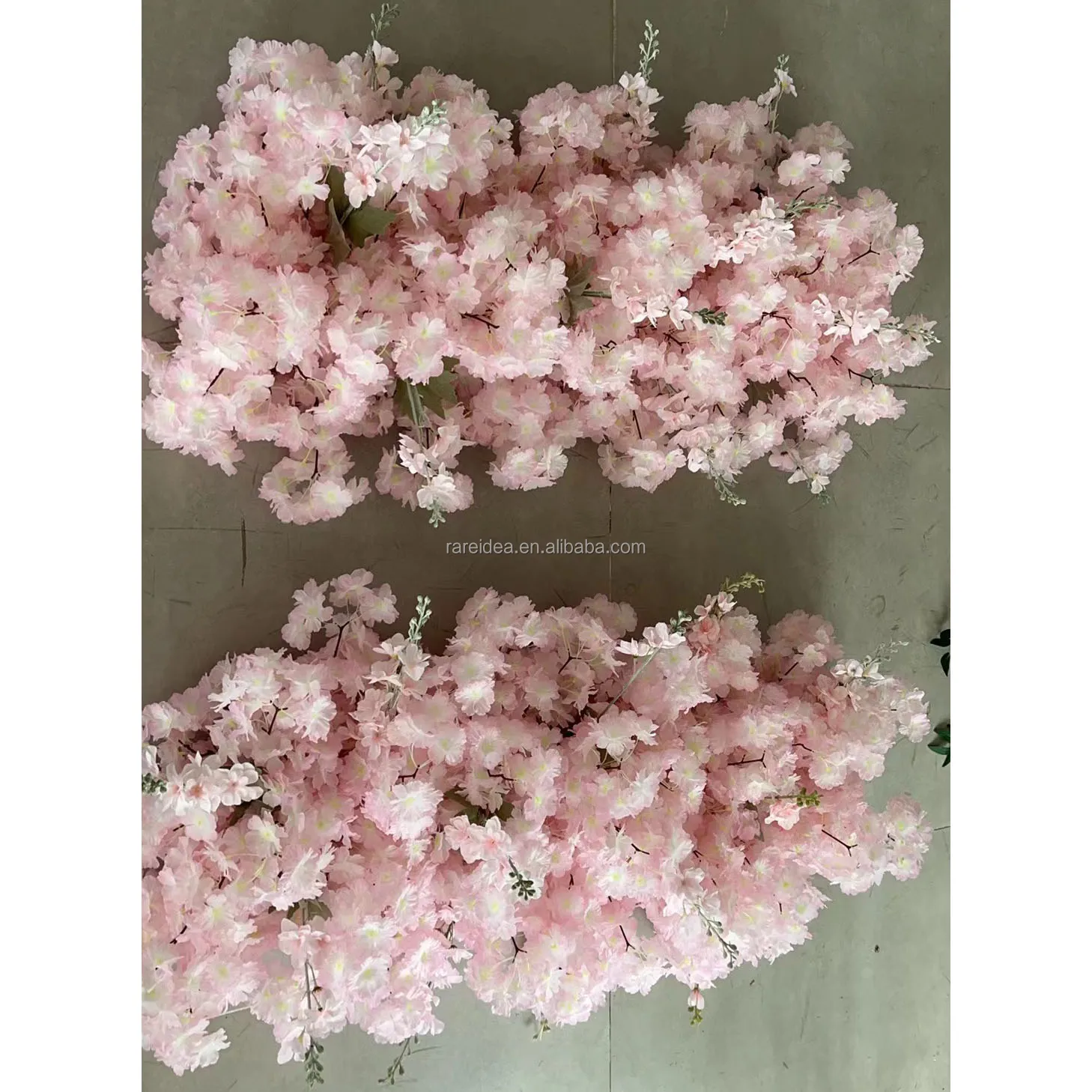 White Pink Flower Runner Rose Cherry Blossom Orchid Flower Ball Centerpiece Decorative Artificial Flower Table Centerpiece
