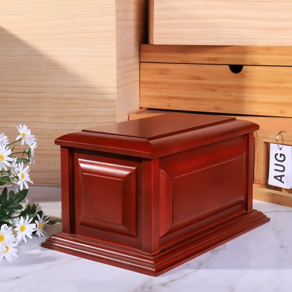 Wooden Human Funeral Cremation Urn Memorial Wooden Urn Handmade,Wooden Memorial Pet Urn For Dogs