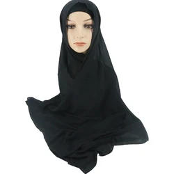 ready to ship chiffon hijab with matching undercap hijab two piece set chiffon hijab scarf for Muslim women
