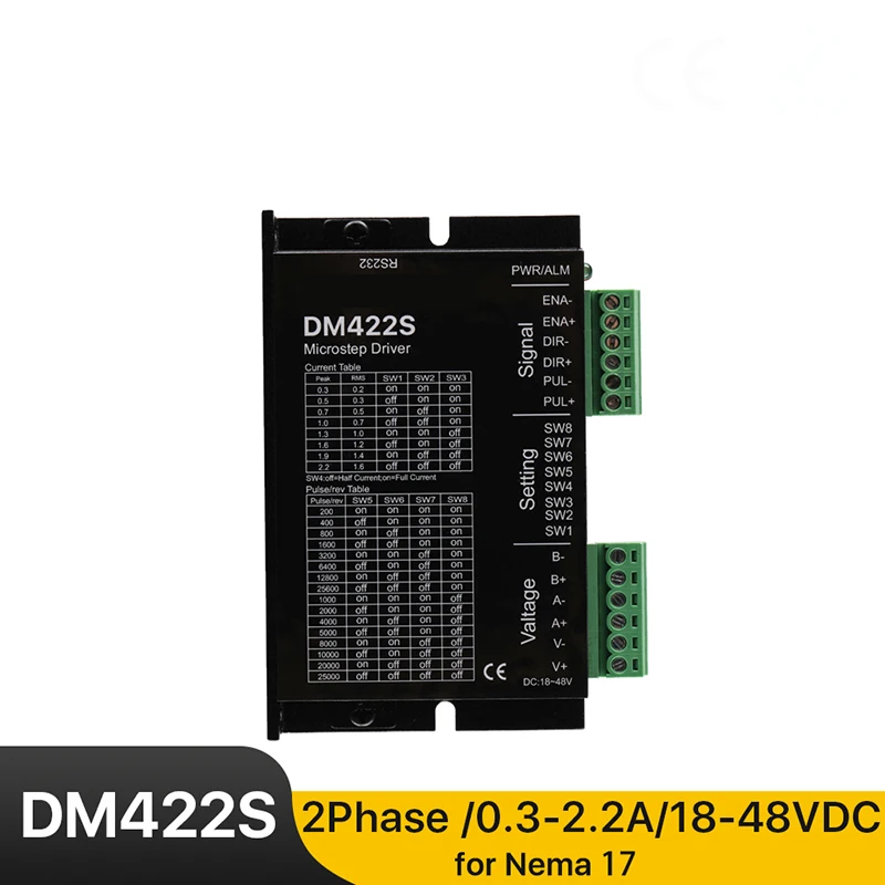 Драйвер для DM422S двухфазный шаговый двигатель 18-48 В DC 0 3-A 42 шагового