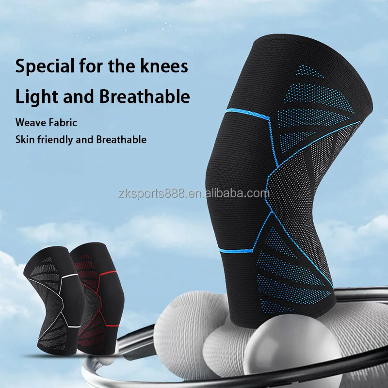 Fitness Neoprene Weight Lifting Gym Stiff Custom Knee Sleeve Brace For Power Lifting