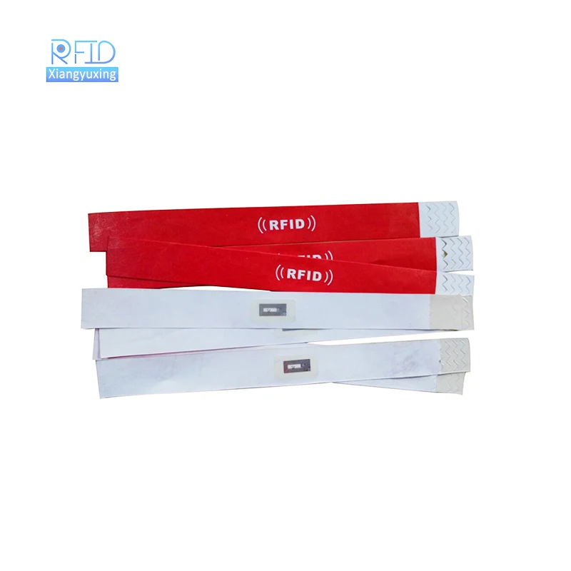 nfc wristbands wholesale 13.56mhz ISO14443A paper rfid wristband custom event