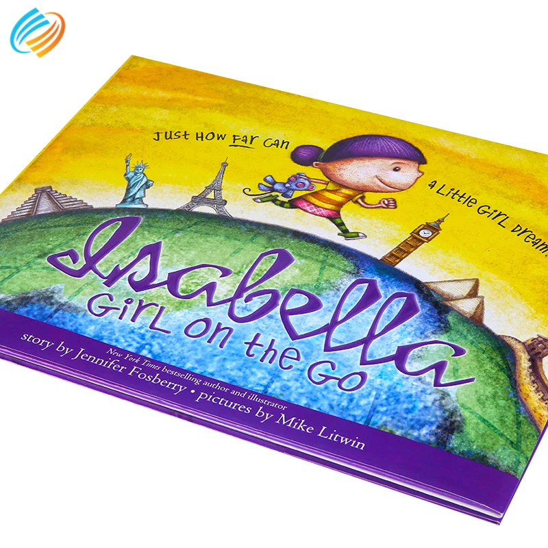 Custom A4 A5 photo 4c hardcover binding brochure exercise black and white dust jacket book printing