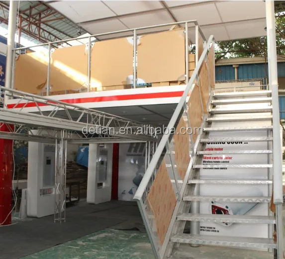 China durable exhibition booth double two story display stand