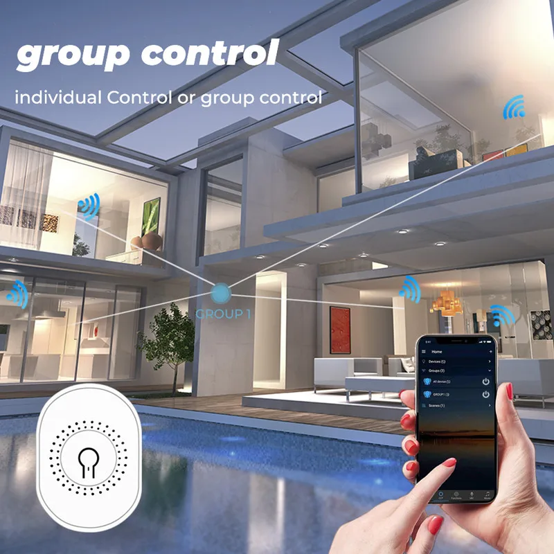 Регулятор яркости для дома zigbee настенный сенсорный Wi-Fi мини-выключатель