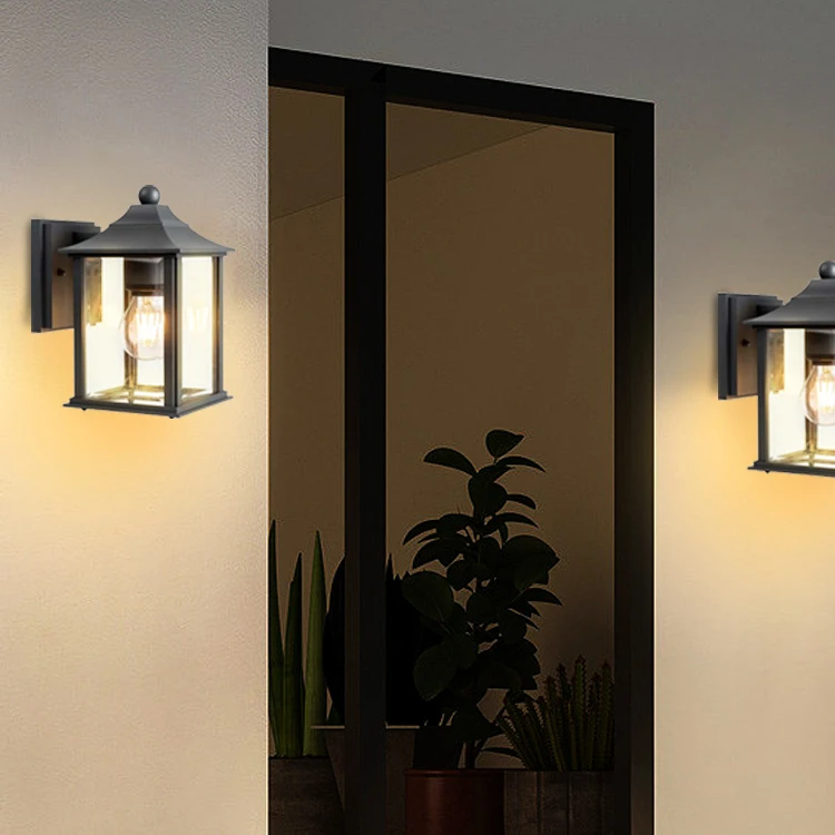 Creative aluminium rectangular waterproof warm lighting outdoor wall light