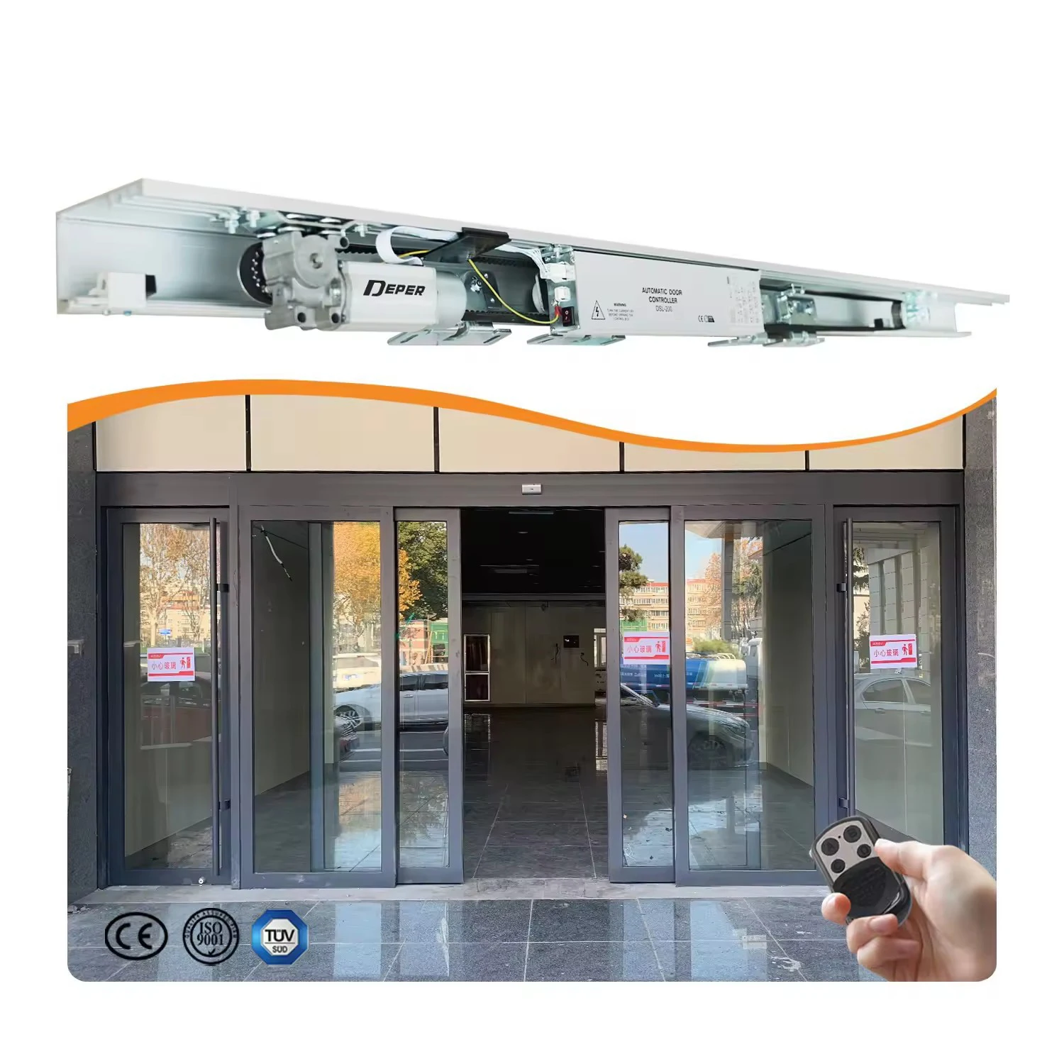 DSL-200 Safely Reliably Electronic Lock Automatic Door System Frame & Frameless Sliding Door Opener for Door Operator/mechanism