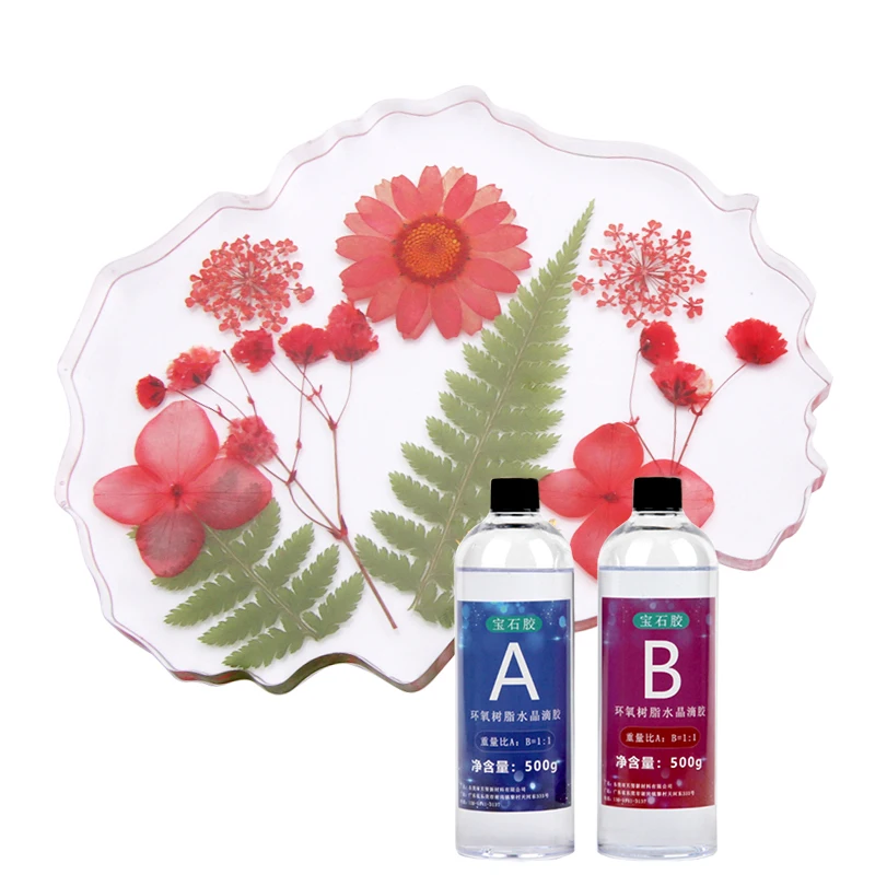 Low price wholesale  glue two-component ab glue paint for jewelry Transparent Liquid Crystal Ab Epoxy Resin