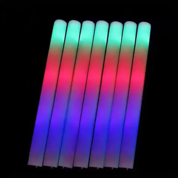 Custom logo Light up Single Color LED Stick Glow in Dark RGB LED foam stick