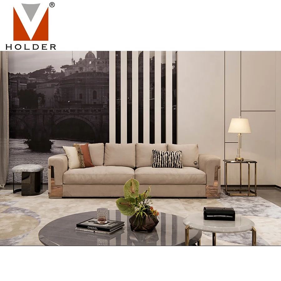 WS-02 High quality custom furniture supplier fabric modern design living room sofas set