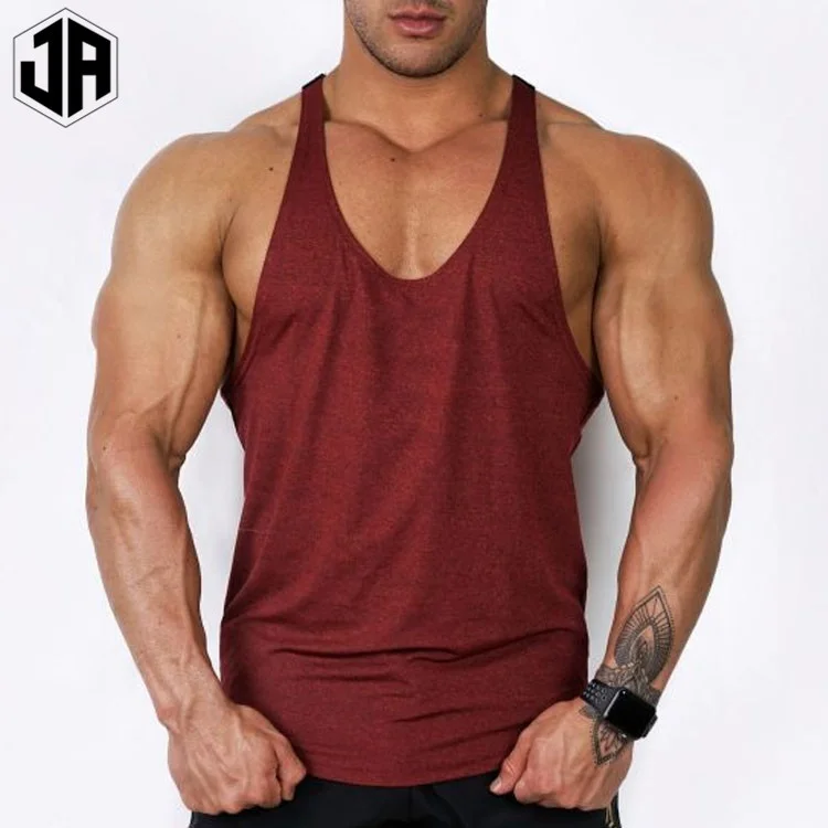 Latest Fitness Custom Stringer Hoodie Tank Tops Men Plain Screen Printed Gym Vest For Men
