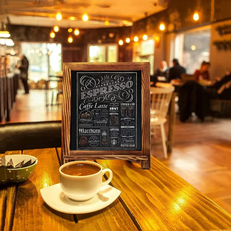 hot sale natural solid pine vertical wooden frame blackboard magnetic chalk board easel for wedding home decor