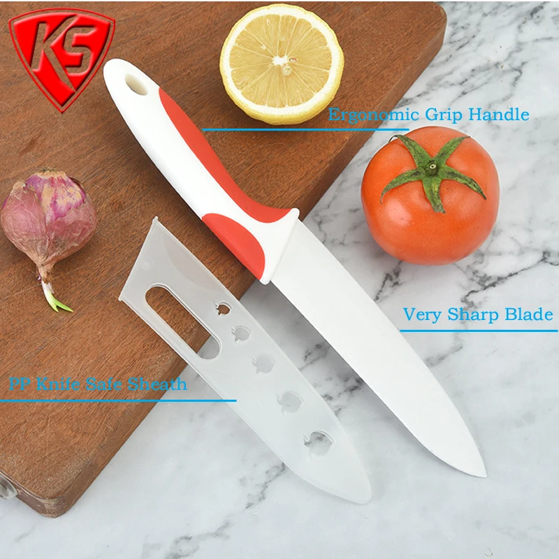Ultra Sharp Professional 5-Inch Ceramic Kitchen Chef Knife with Sheath Cover