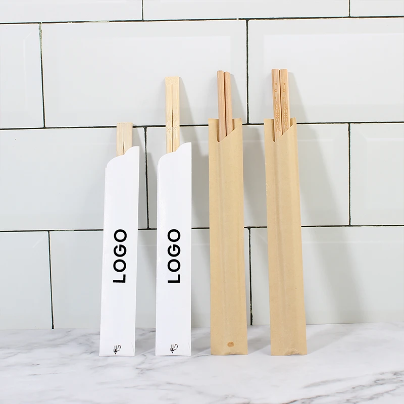 Fully Packed Customized High-end Design Paper Bags Japanese Disposable Bamboo Chopsticks Set Price Chop Sticks With Logo Emblem
