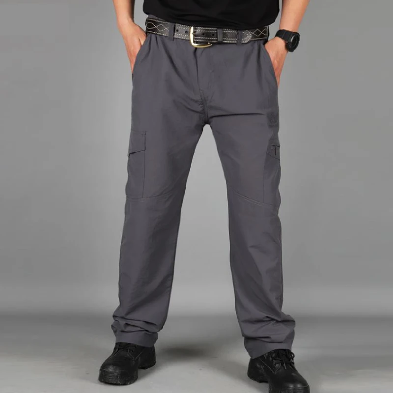 Wholesale New fashion men quick dry pants thin solid color outdoor sports casual trousers tactical long pant