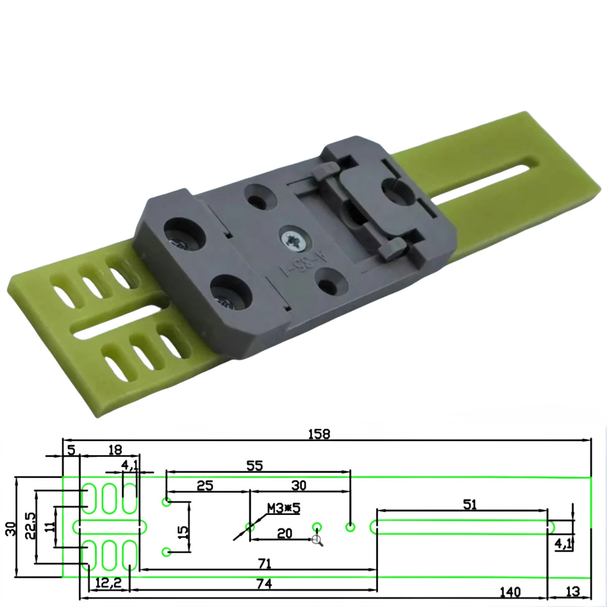 Installed on 35mm DIN rail  linear rail clip clamp linear rail clip clamp