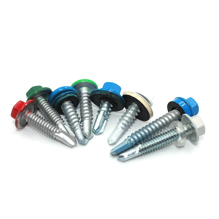 Hex roofing Screw With Epdm galvanized Hex washer head flange head Self Drilling Screw