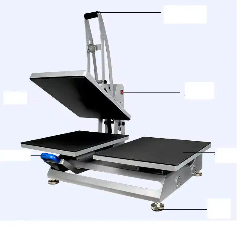 40x60cm Semi-Auto Magnetic Double Station Sublimation T-shirt Heat Press Machine For Custom Logo/Label/Picture Printing