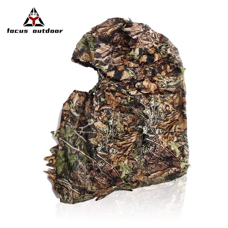 Ghillie Camouflage Leafy Hat 3D Full Face Mask Headwear Turkey Camo Hunter Fishing Headgear Cap Hunting Accessories