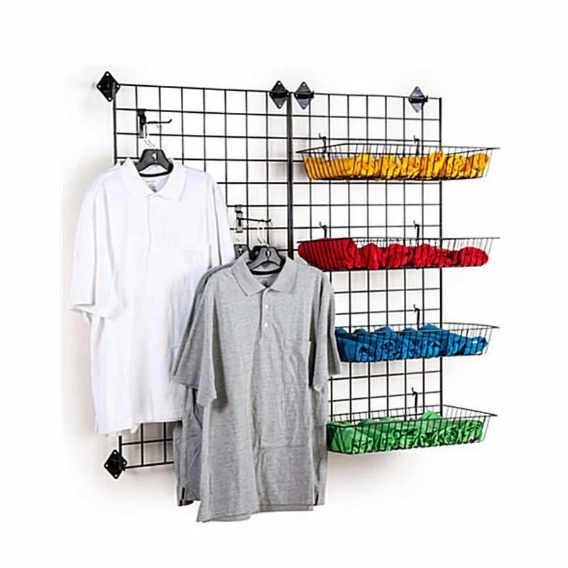 Ownace Wire Gird Wall Display Stand Rack Retail Store Hanging Wire Metal Grid Panel Wall Display Rack