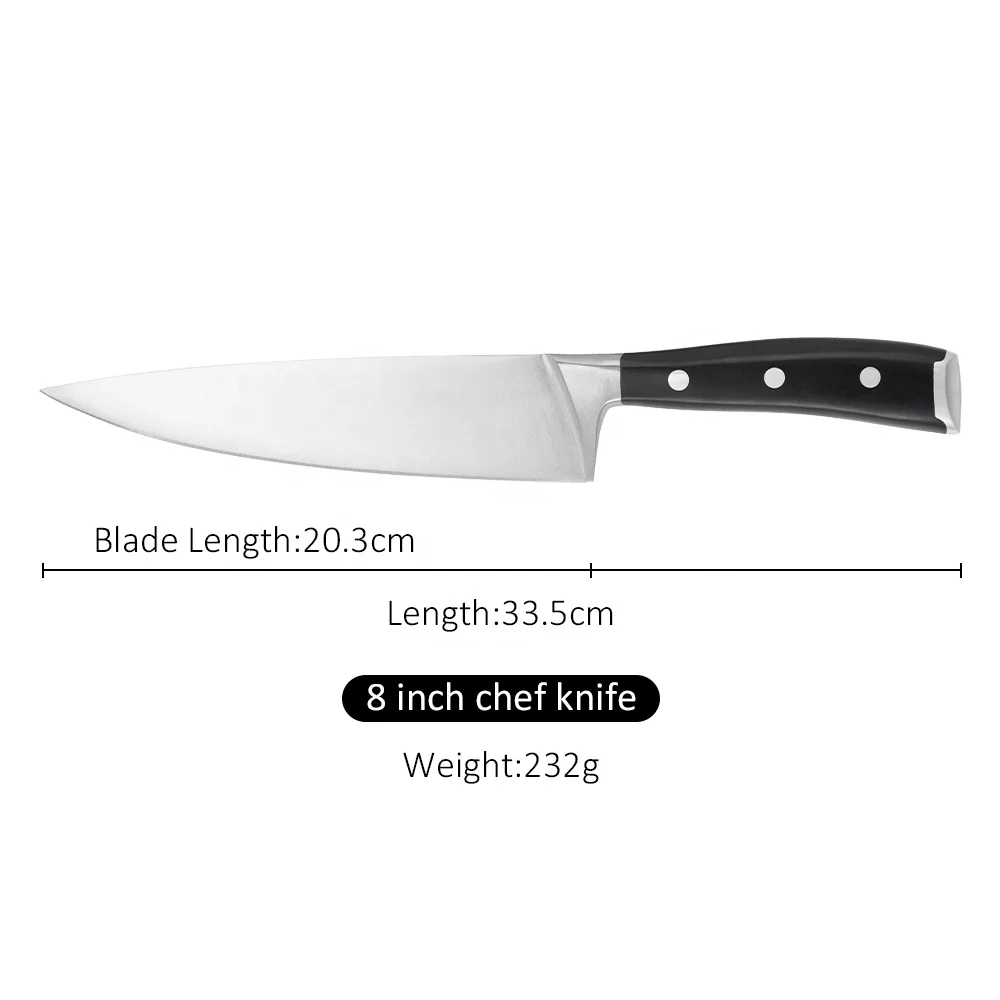 Wholesale 8 Inch Japanese Chef Knife High Carbon Stainless Steel Kitchen Chef Knives ABS Handle
