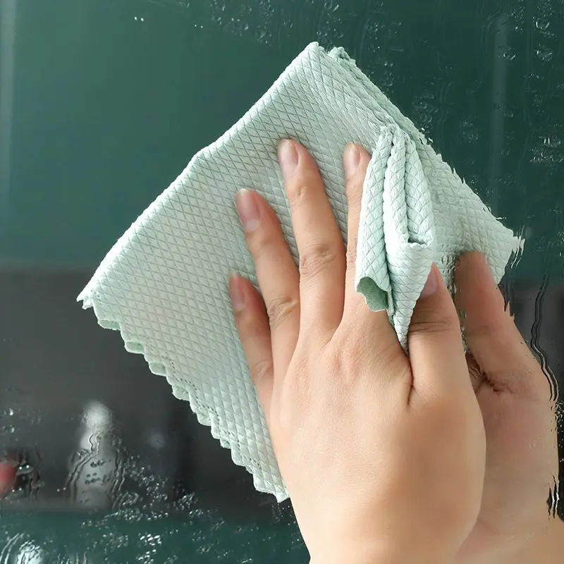 
Kitchen Anti-Grease Wiping Rags Efficient Fish Scale Cloth Cleaning Cloth Home Glass Washing Dish Cleaning Towel 