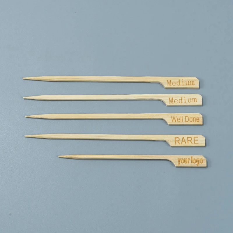 100 % Natural Bamboo Teppo Skewers Steak Skewers Markers