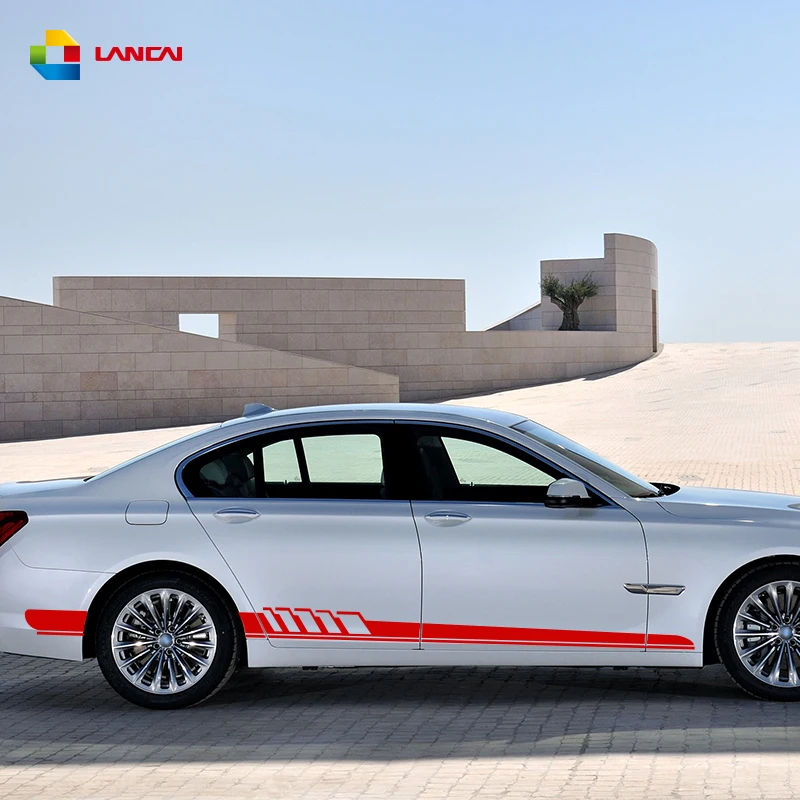 Wrap racing stripes vinyl film body door accessories auto decals car side stickers