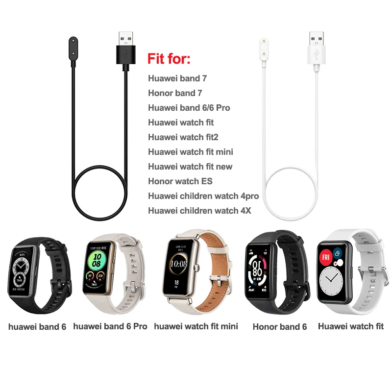 QIMAN  Charger For Huawei Watch Fit Mini Honor Band 7/6 pro Huawei 4X/4 pro Honor Watch ES Magnetic USB Charging Cable